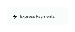 Express Payments item in the Settings menu