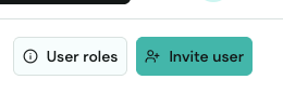 User roles and Invite user buttons