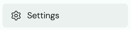 Settings navigation item with a gear icon in the Truss sidebar